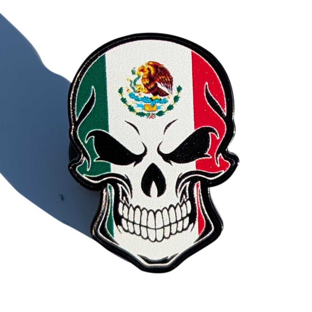 Pin Mexican Flag Skull Pin for Caps Clothing Enamel Badge Pin Calavera PinPin Me